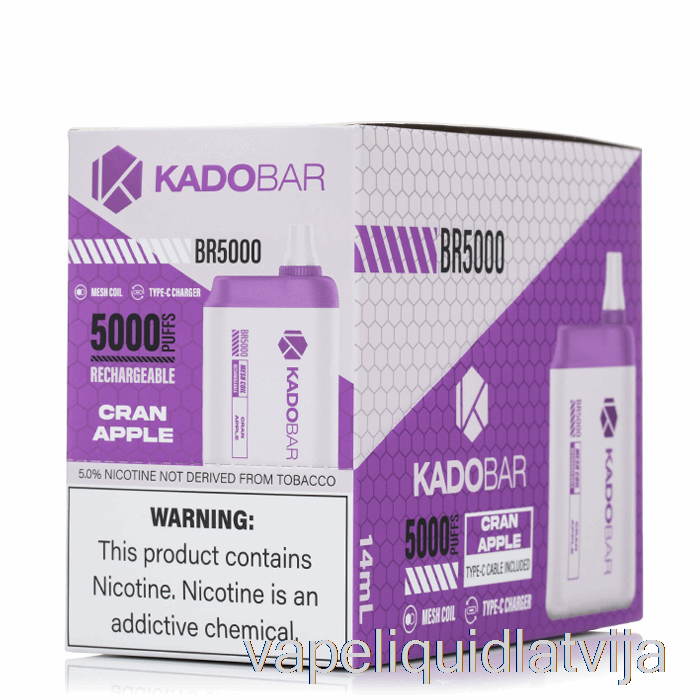 [5-pack] Kado Bar Br5000 Vienreizējās Lietošanas Vape šķidrums